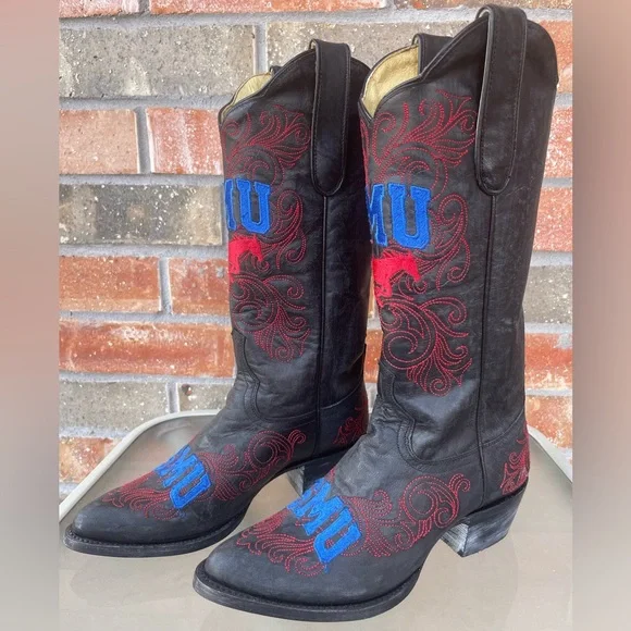 SMU Mustangs Gameday Cowboy Boots - Picture 4 of 7